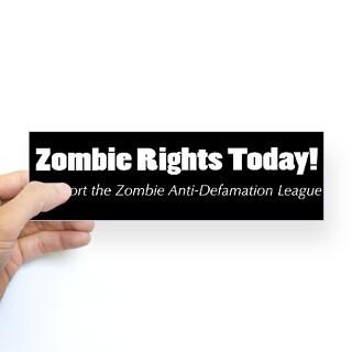 Zombie Anti Defamation League (Bumpersticker) for $4.25