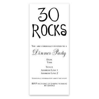 30th birthday saying 30 rocks Pink Invitations for $1.50