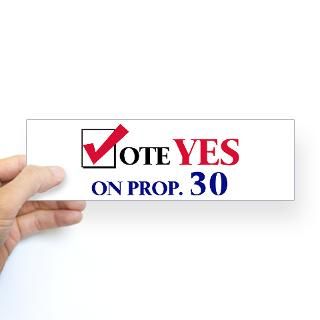 Prop 30 Stickers  Car Bumper Stickers, Decals