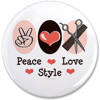 Beautician Gifts  Beautician Buttons  Peace Love Style