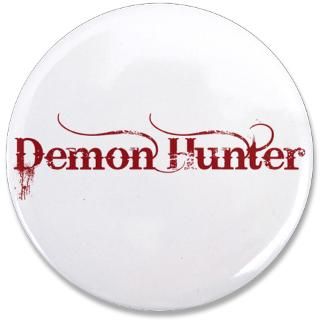 Angel Gifts  Angel Buttons  Demon Hunter dark red 3.5 Button