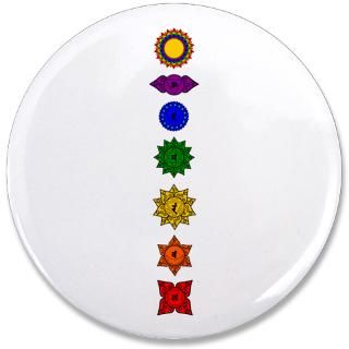 Chakras Gifts  Chakras Buttons  Chakra Mandala Line 3.5 Button