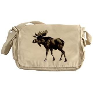 Moose drawing Messenger Bag for $37.50