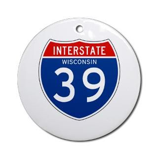 Interstate 39   WI Ornament (Round) for $12.50