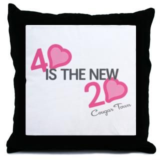 Heart 40 is the New 20 Throw Pillow