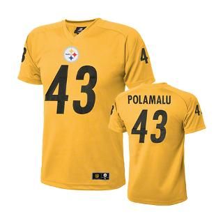 Troy Polamalu Youth Gold #43 Alternate Pittsburgh Steelers Performance