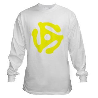 Yellow 45 RPM Record Adapter Long Sleeve T Shirt