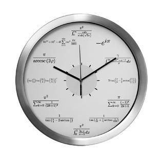 Math Modern Wall Clock (white background) for $42.50