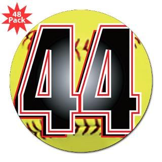 44   Softball Round Sticker for $30.00
