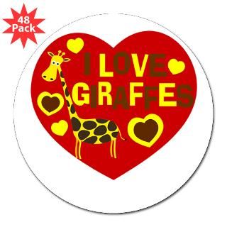 Love Giraffes 3 Lapel Sticker (48 pk) for $30.00