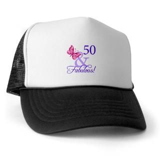 50 Gifts  50 Hats & Caps  50th Birthday Butterfly Trucker Hat