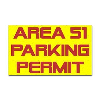 Area 51 Parking Permit Rectangle Decal for $4.25