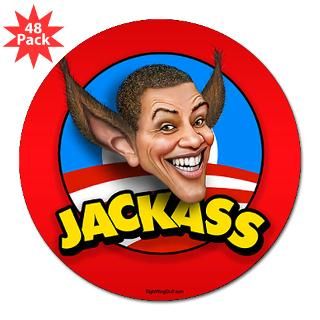 Obama Jackass 3 Lapel Sticker (48 pk)