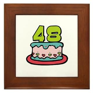 48 Gifts  48 Home Decor  48th Birthday Cake Framed Tile