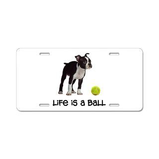 boston terrier life aluminum license plate $ 19 49
