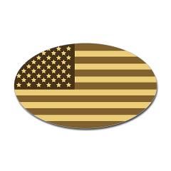 US Flag (Desert Sand) Rectangle Sticker by libertymaniacs