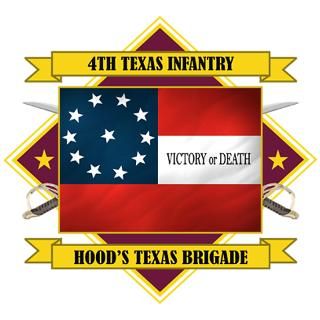 4th Texas Infantry (Flag 5.1).png Iron On for $12.50