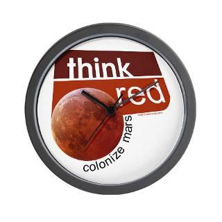Think Red Colonize Mars Wall Clock for $18.00