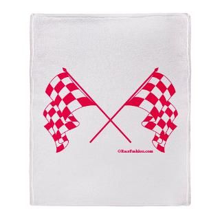 pink crossed checkered flags stadium blanket $ 61 49