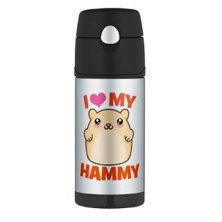 Animals Gifts  Animals Drinkware  I Love My Hammy Thermos Bottle