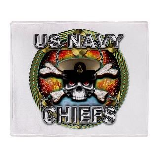 US Navy Chiefs Skull Stadium Blanket for $59.50