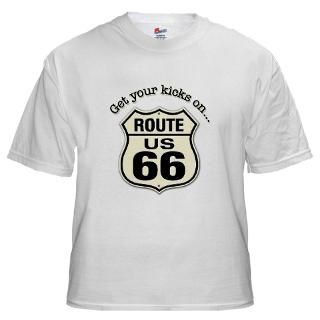 shirts  Route 66 White T Shirt
