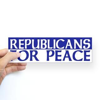 republicans for peace bumper sticker $ 4 65 color white clear qty