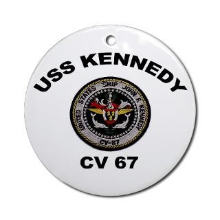 USS Kennedy CV 67 Ornament (Round) for $12.50