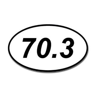 Bumper Stickers  70.3 triathlon sticker (oval