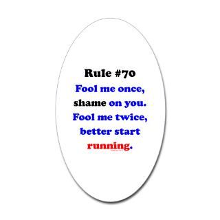 Rule 70   Better Start Running Decal for $4.25