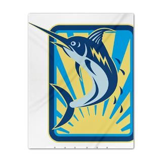 Artwork Gifts  Artwork Bedroom  Blue Marlin Fish Jumping Retro
