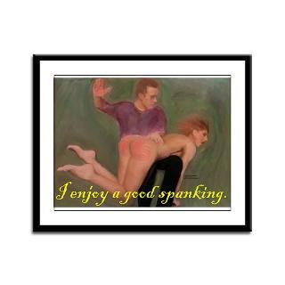 enjoy a good spanking Framed Panel Print