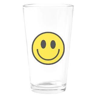 70 s smiley face pint glass