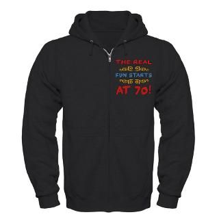 70 Gifts  70 Sweatshirts & Hoodies  Real Fun 70th Birthday Zip