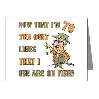 70 Gifts  70 Note Cards  Hilarious Fishing 70th Birthday Note