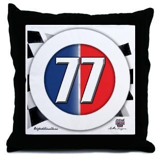 77 Cars Logo Throw Pillow