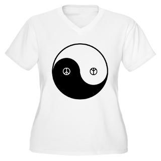 yin yan cnd women s plus size v neck t shirt $ 27 77