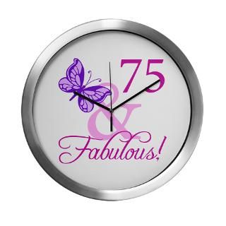 75 & Fabulous (Plumb) Modern Wall Clock for $42.50