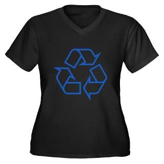 blue recycle women s plus size v neck dark t shirt $ 28 77