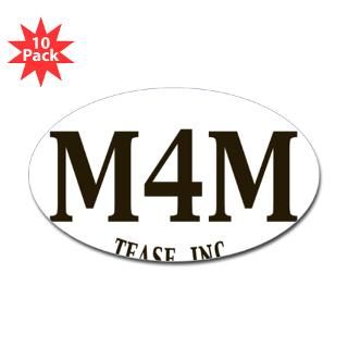 Men for Men   M4M Sticker (Oval 10 pk)