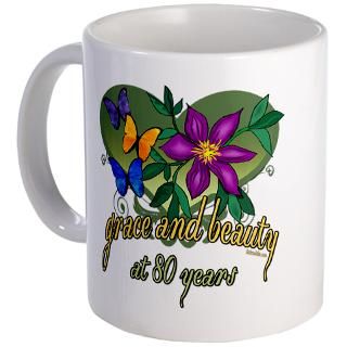 80 Gifts  80 Drinkware  Beautiful 80th Mug