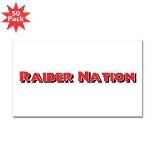 raider nation sticker rectangle 50 pk $ 83 99