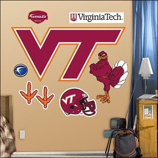 virginia tech hokies logo fathead wall graphic $ 89 99