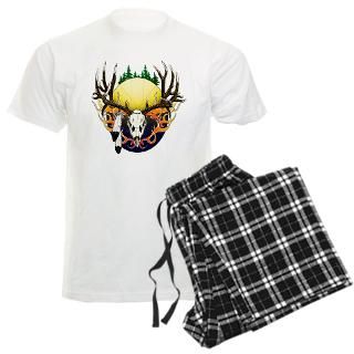 deer skull with eagle feather men s light pajamas $ 31 89