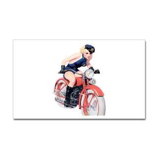 Female Motorcycle Stickers  Car Bumper Stickers, Decals