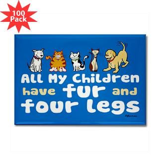 and Entertaining  All My Fur Children Rectangle Magnet (100 pack