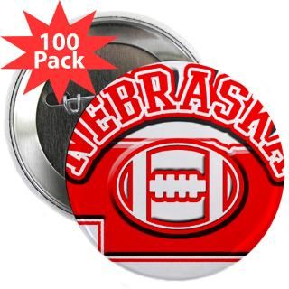 Gifts  Athlete Buttons  Nebraska Football 2.25 Button (100 pack