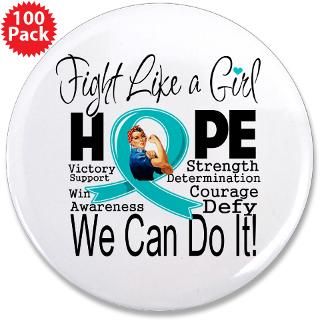 Gynecologic Cancer 3.5 Button (100 pack) by fightlikeagirlshirts