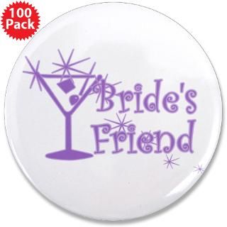 Party Buttons  Purp C Martini Brides Friend 3.5 Button (100 pac