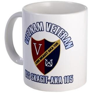 Aka 105 Gifts  Aka 105 Drinkware  Vietnam Vet USS Skagit Mug